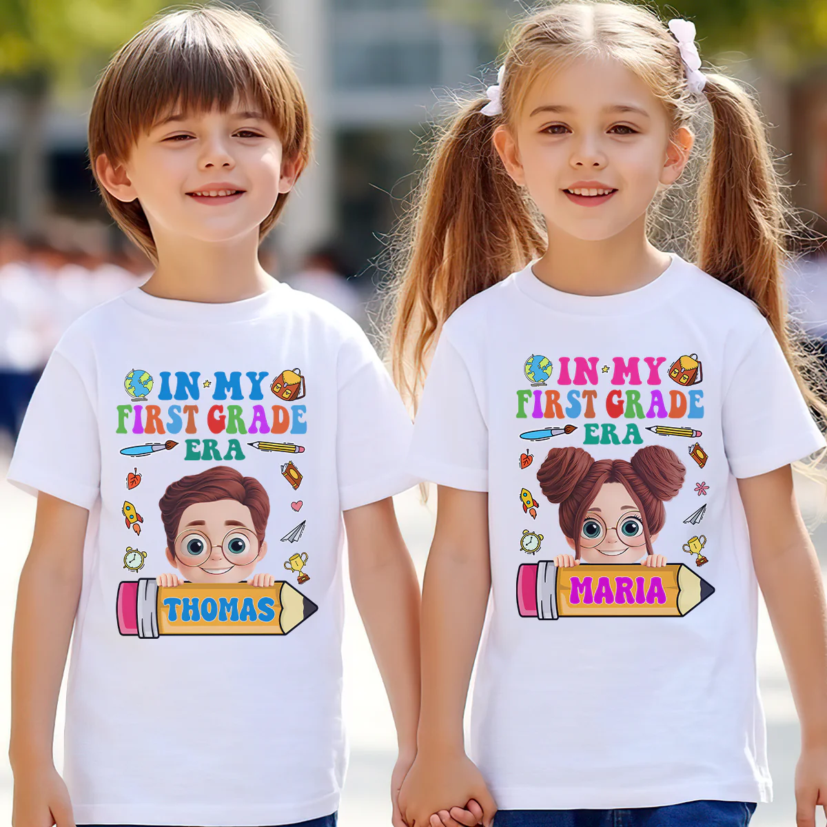 In My First Grade Era - Personalized Kid T-Shirt - Image 3