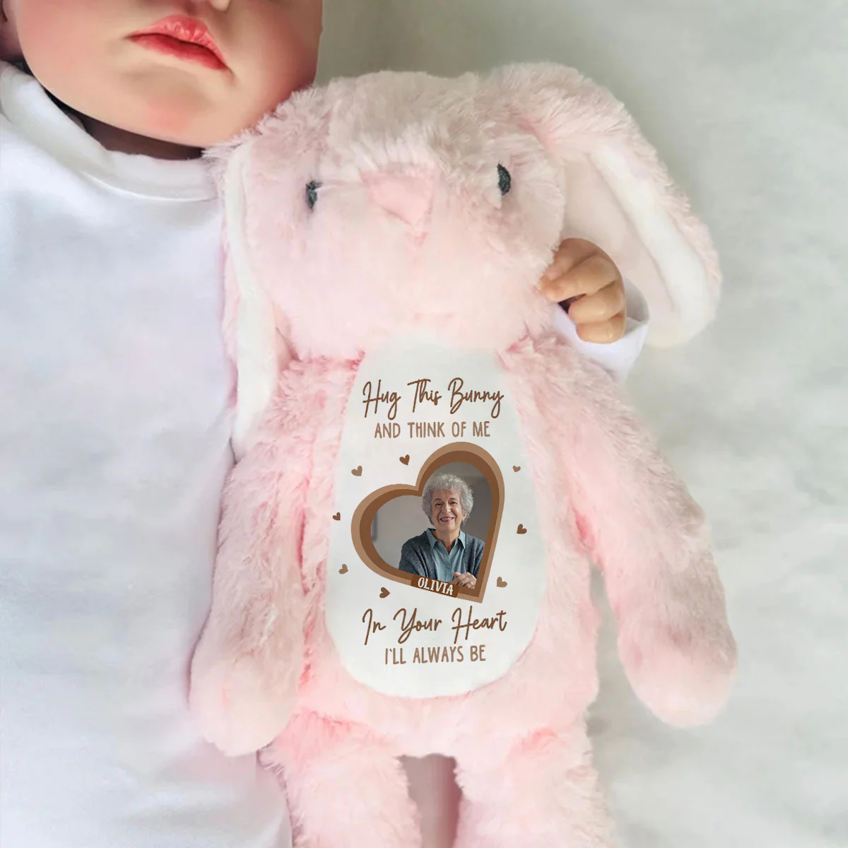 In Your Heart I’ll Always Be - Personalized Stuffed Bunny - Image 6