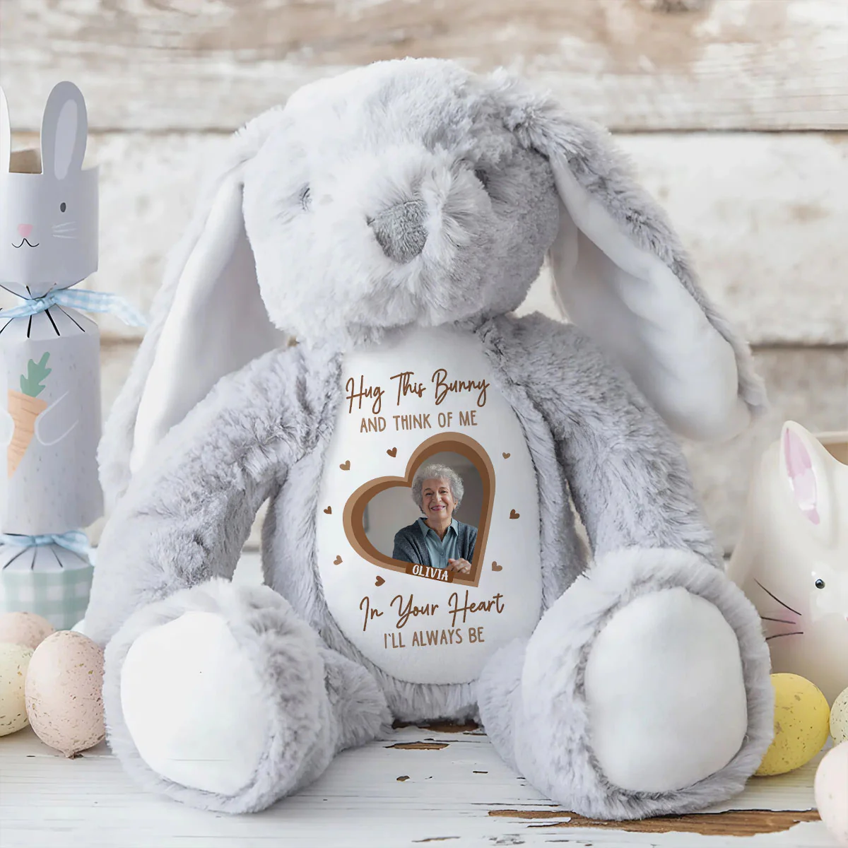 In Your Heart I’ll Always Be - Personalized Stuffed Bunny - Image 8