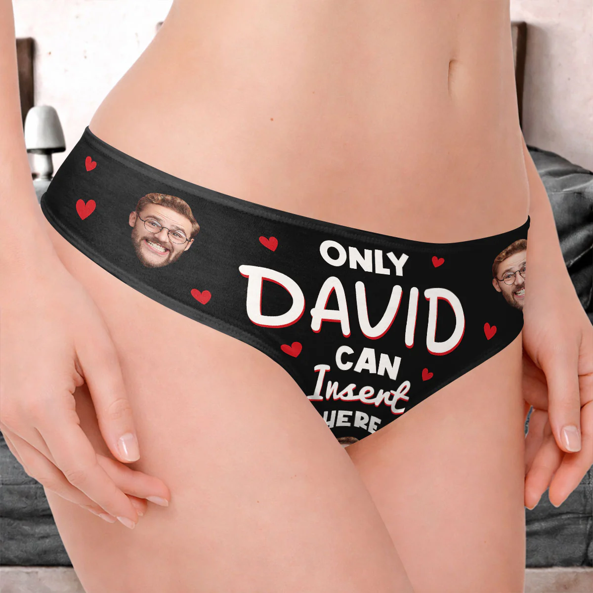 Insert Here - Personalized Women's Low-waisted Brief - Image 3