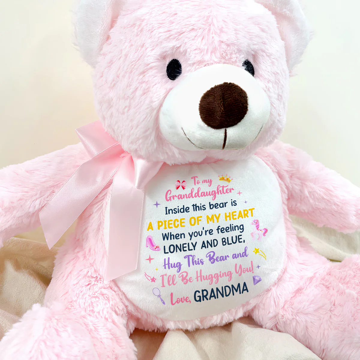 Inside This Bear Is A Piece Of My Heart - Personalized Teddy Bear - Image 2
