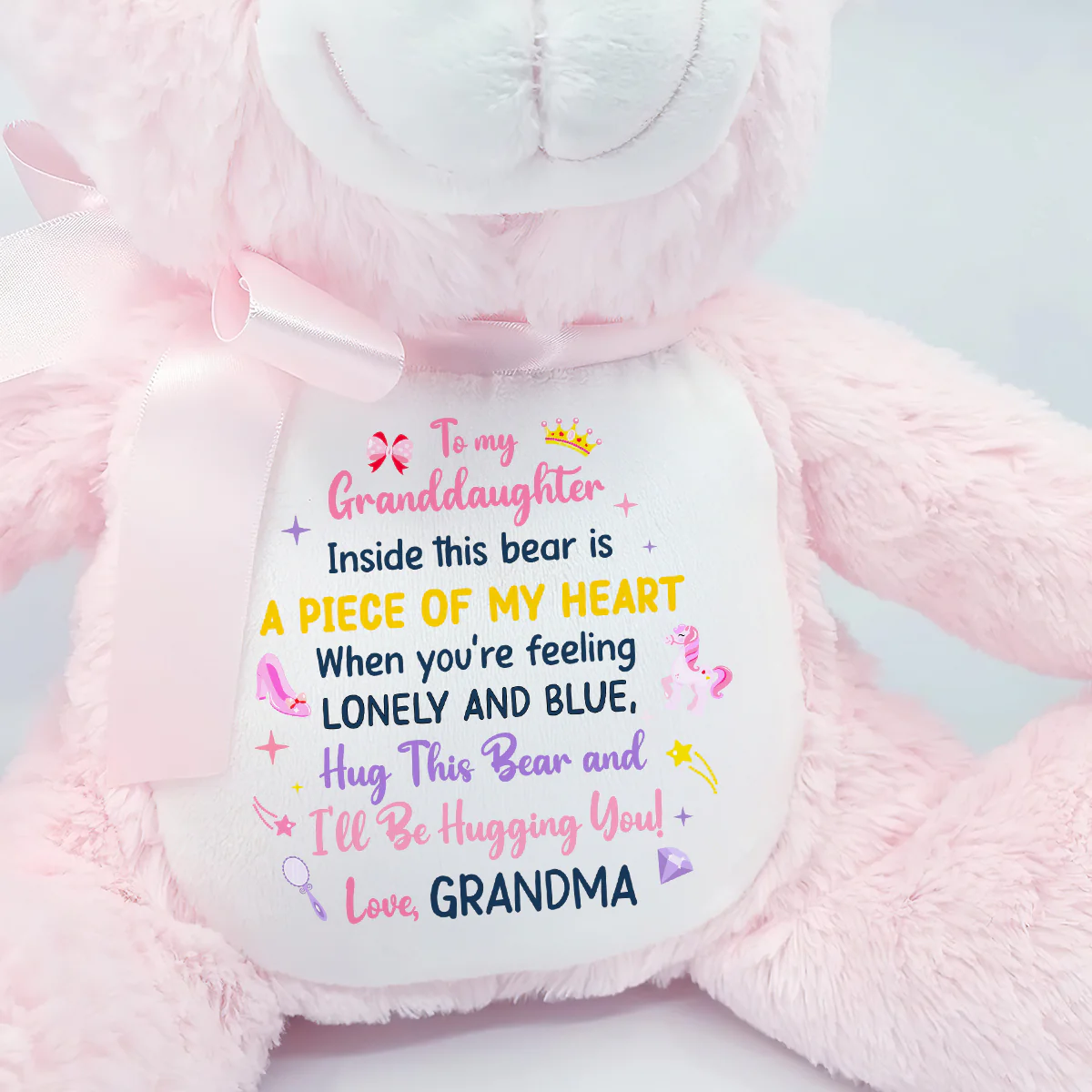 Inside This Bear Is A Piece Of My Heart - Personalized Teddy Bear - Image 5