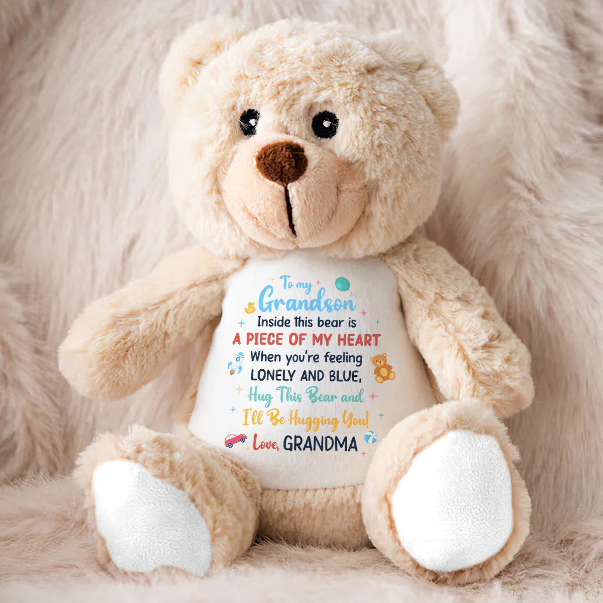 Inside This Bear Is A Piece Of My Heart - Personalized Teddy Bear - Image 6
