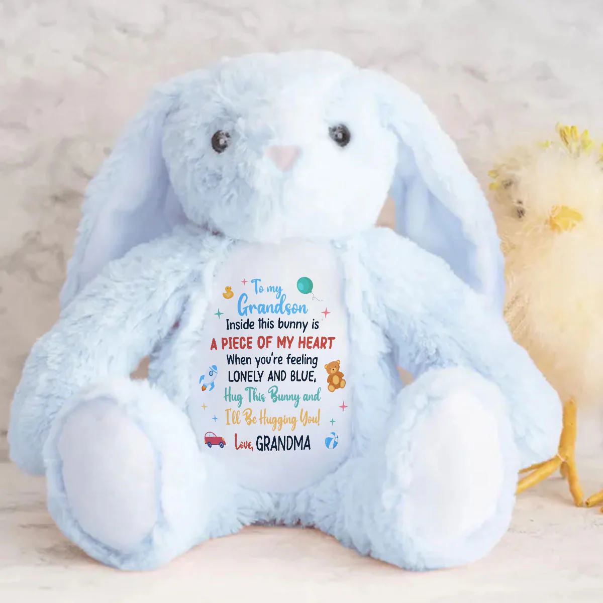 Inside This Bunny Is A Piece Of My Heart - Personalized Stuffed Bunny - Image 4
