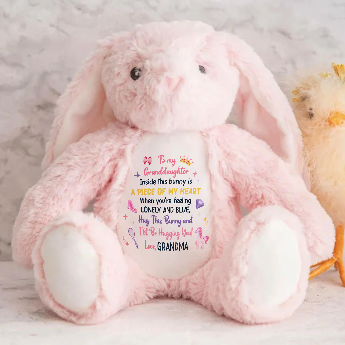 Inside This Bunny Is A Piece Of My Heart - Personalized Stuffed Bunny - Image 7