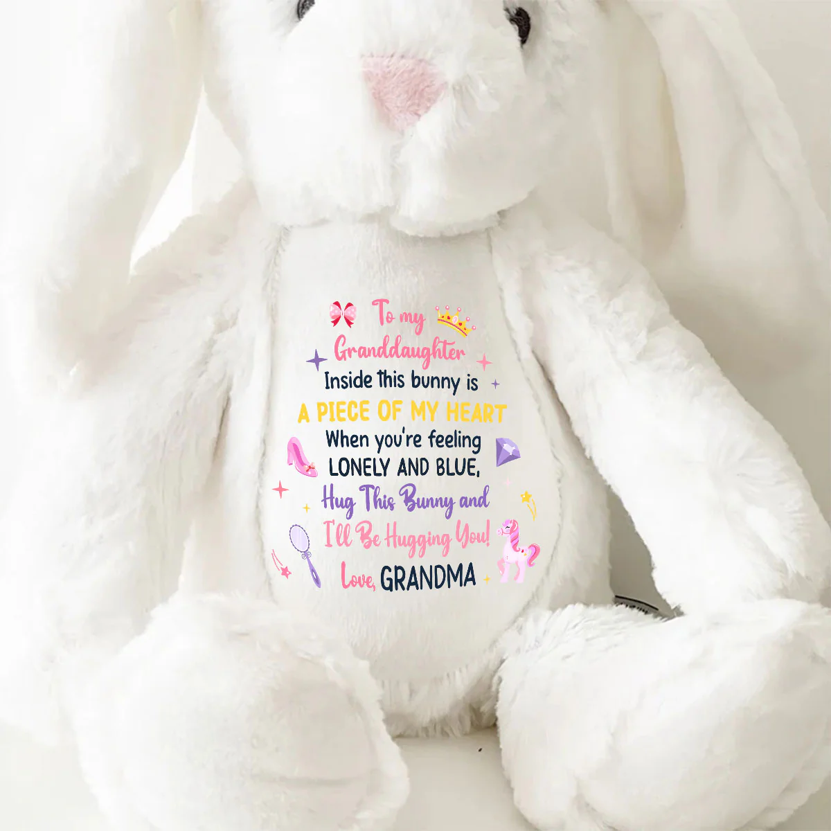 Inside This Bunny Is A Piece Of My Heart - Personalized Stuffed Bunny - Image 9