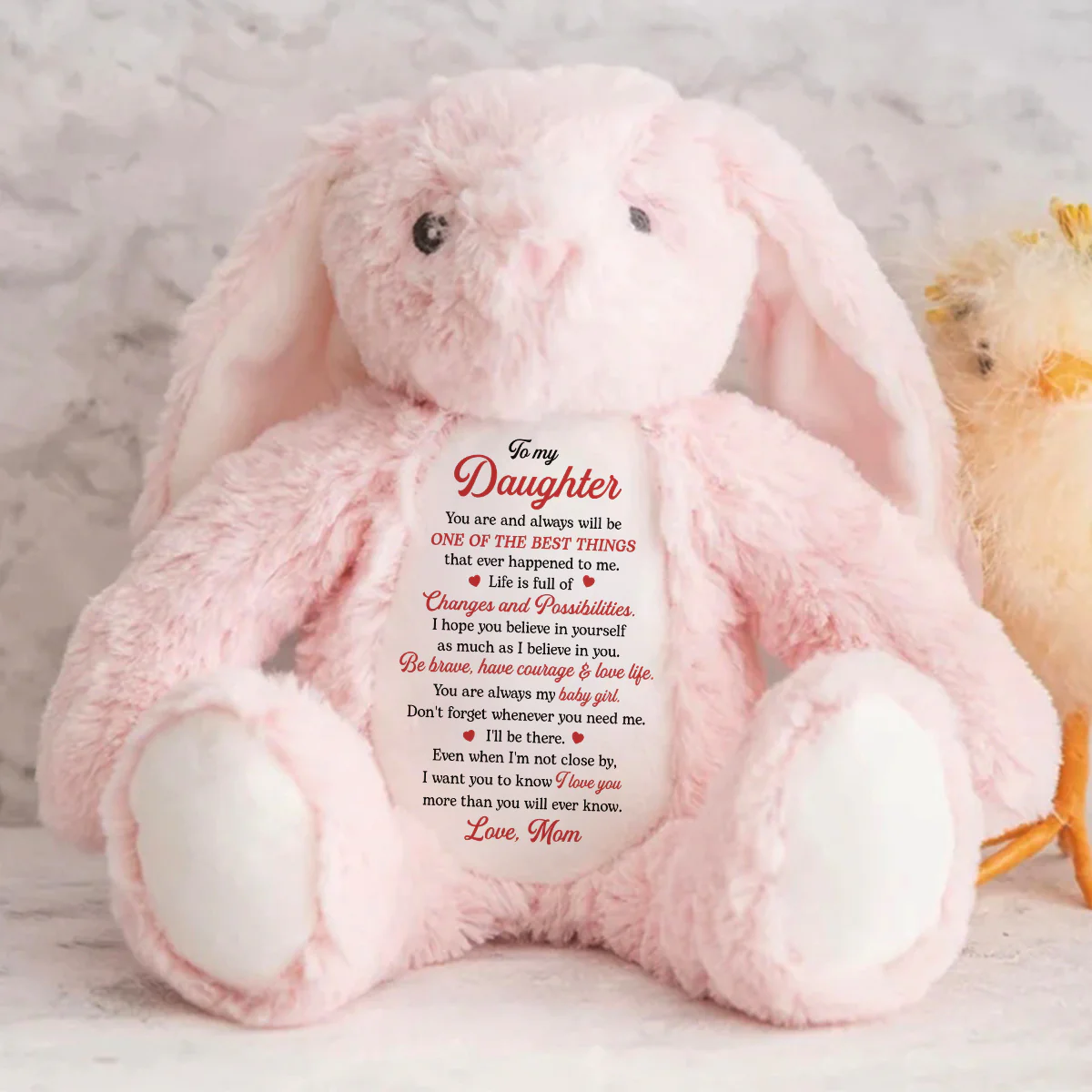 Inspirational Back To School Message - Personalized Stuffed Bunny - Image 7