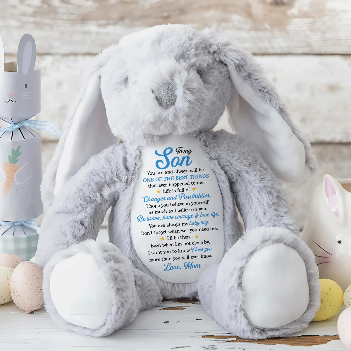 Inspirational Back To School Message - Personalized Stuffed Bunny - Image 8