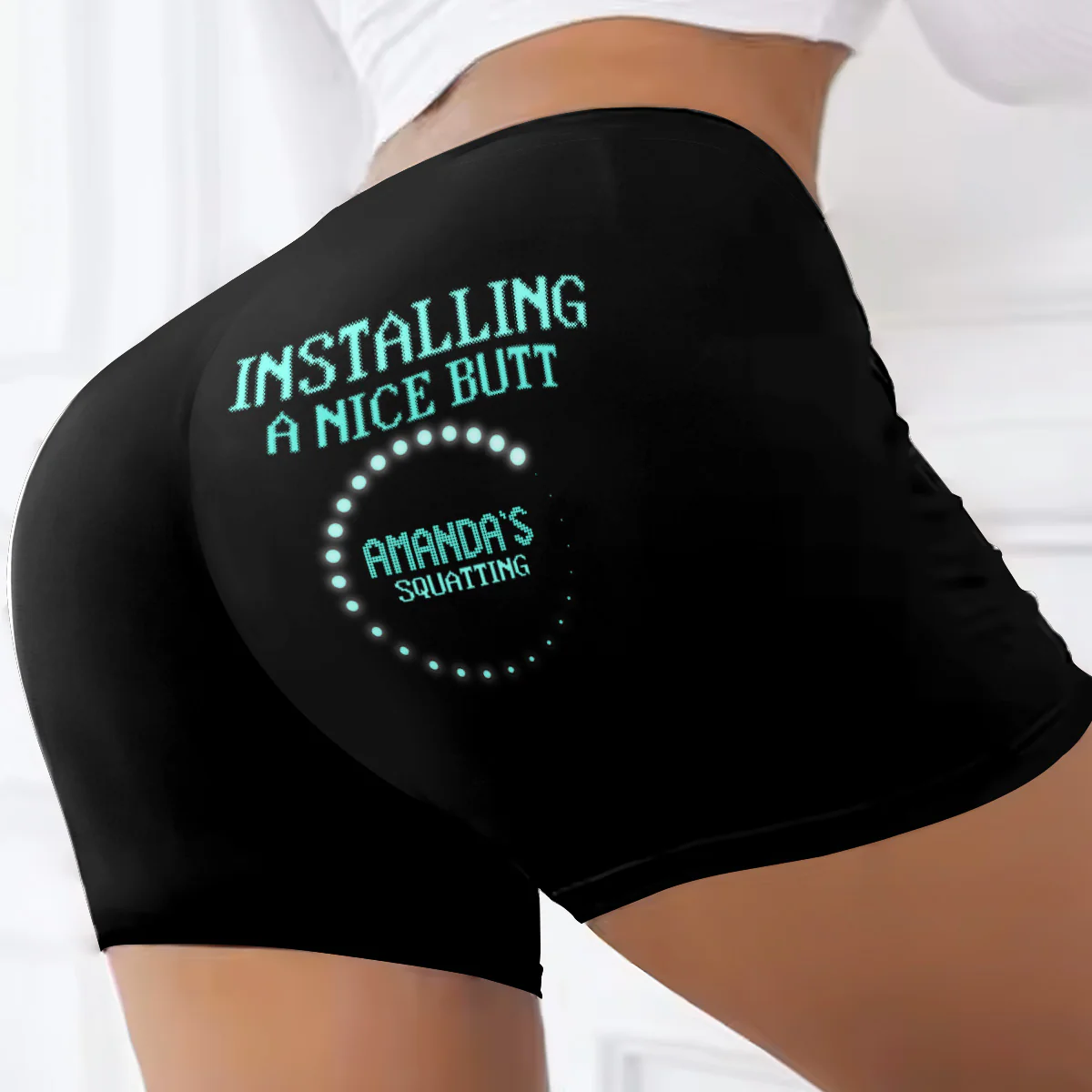 Installing A Nice Butt - Personalized Short Leggings - Image 2