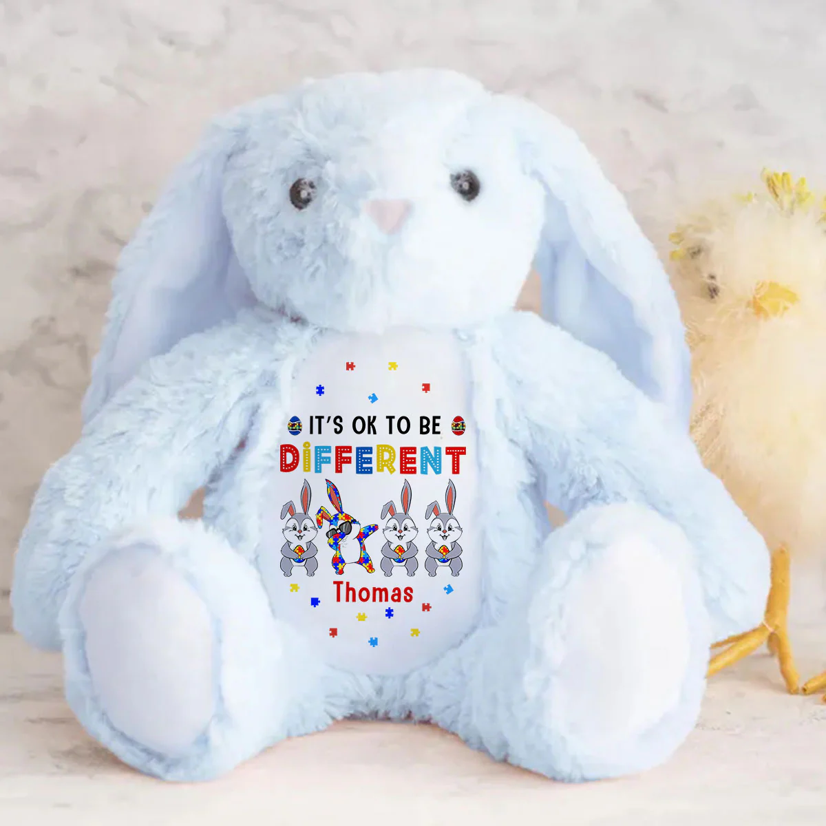 It’s Ok To Be Different - Personalized Stuffed Bunny - Image 4