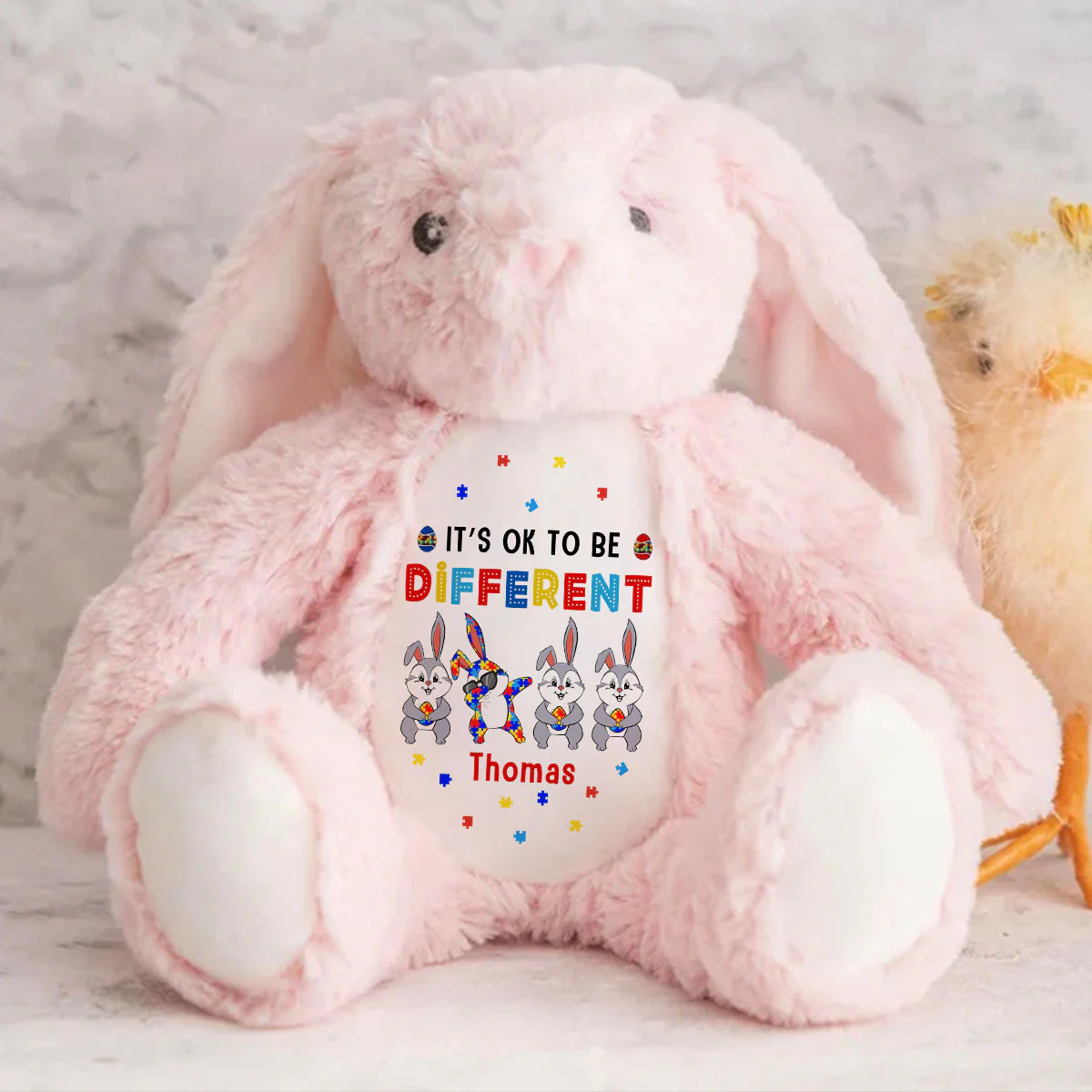 It’s Ok To Be Different - Personalized Stuffed Bunny - Image 7