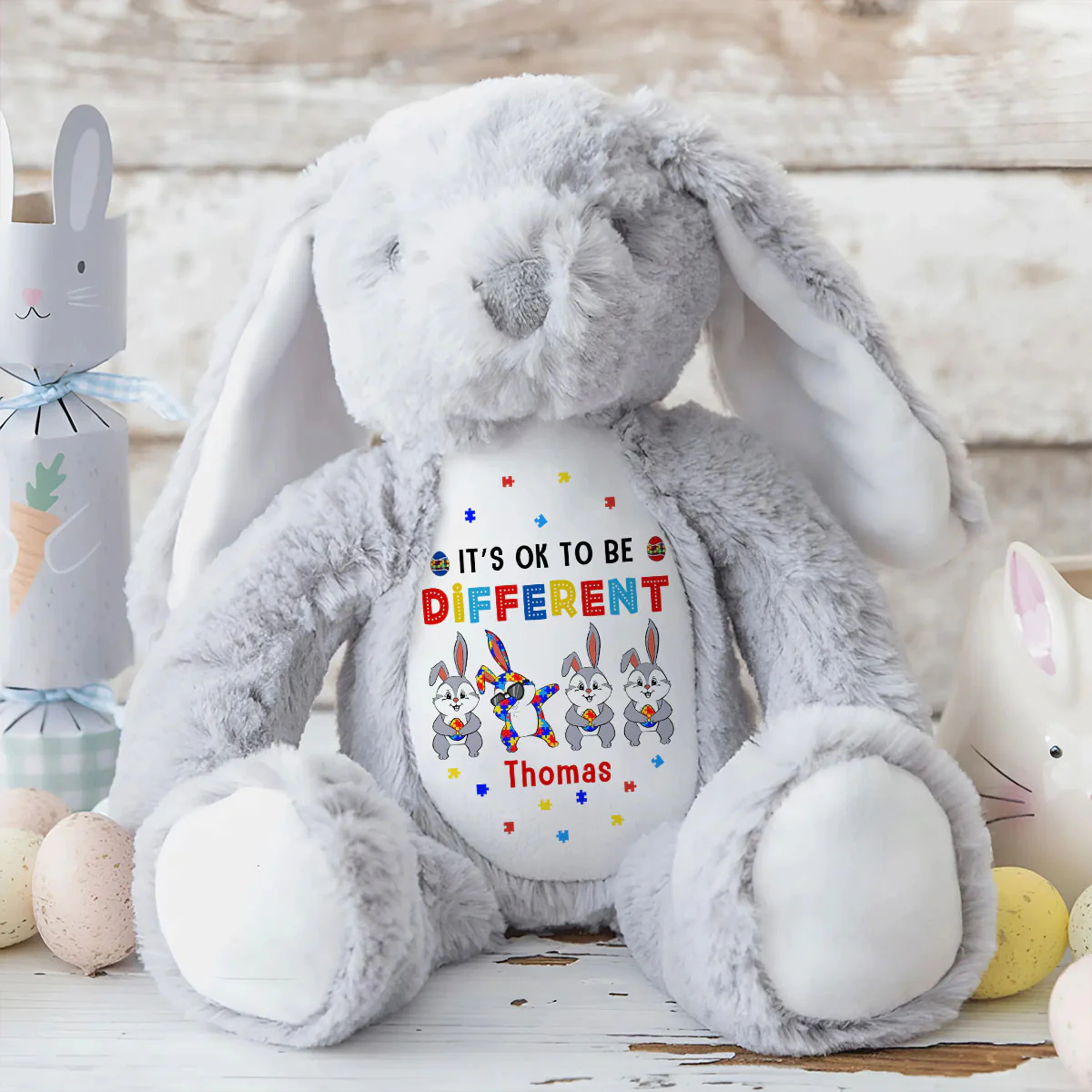 It’s Ok To Be Different - Personalized Stuffed Bunny - Image 8