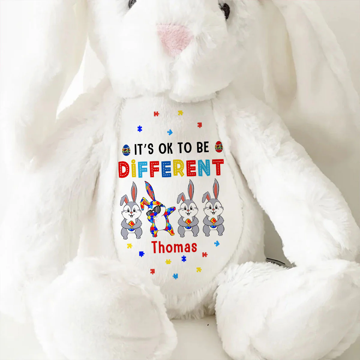 It’s Ok To Be Different - Personalized Stuffed Bunny - Image 9