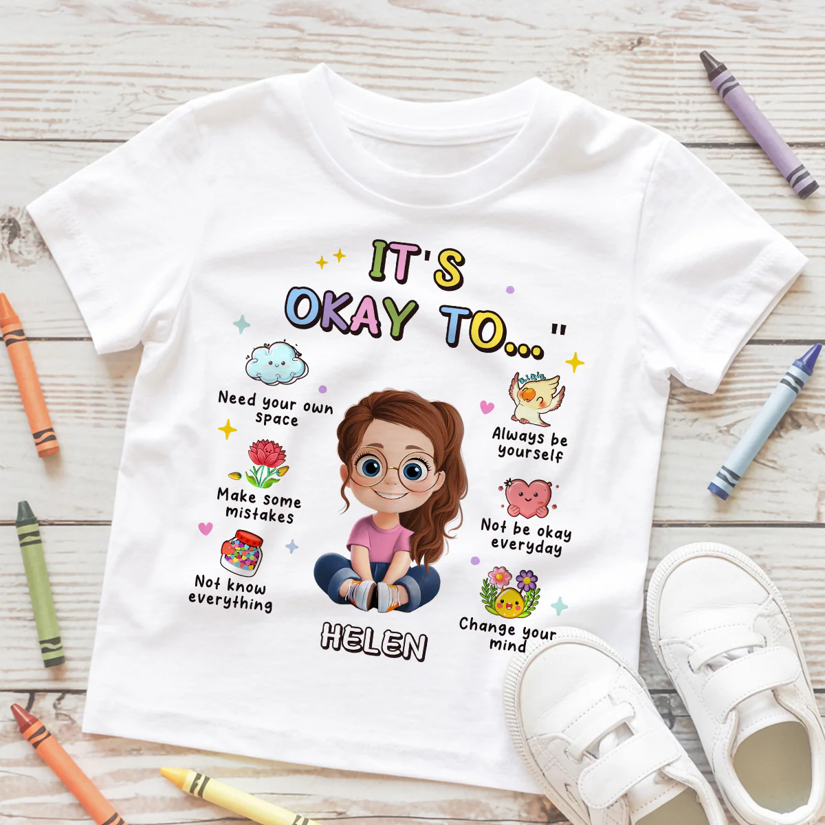 It's Okay - Personalized Kid T-Shirt - Image 2