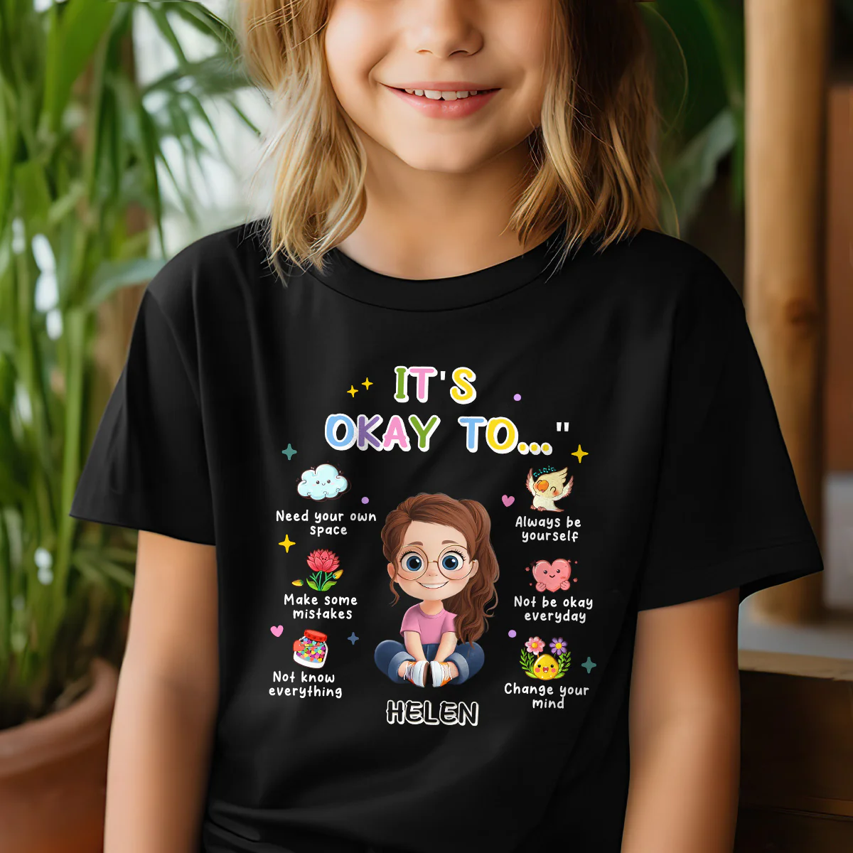 It's Okay - Personalized Kid T-Shirt - Image 5