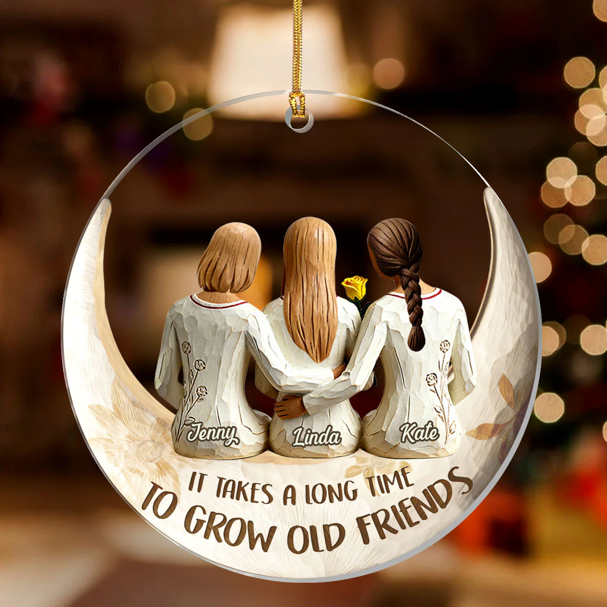 It Takes A Long Time - Personalized 1-Layer Acrylic Ornament - Image 2