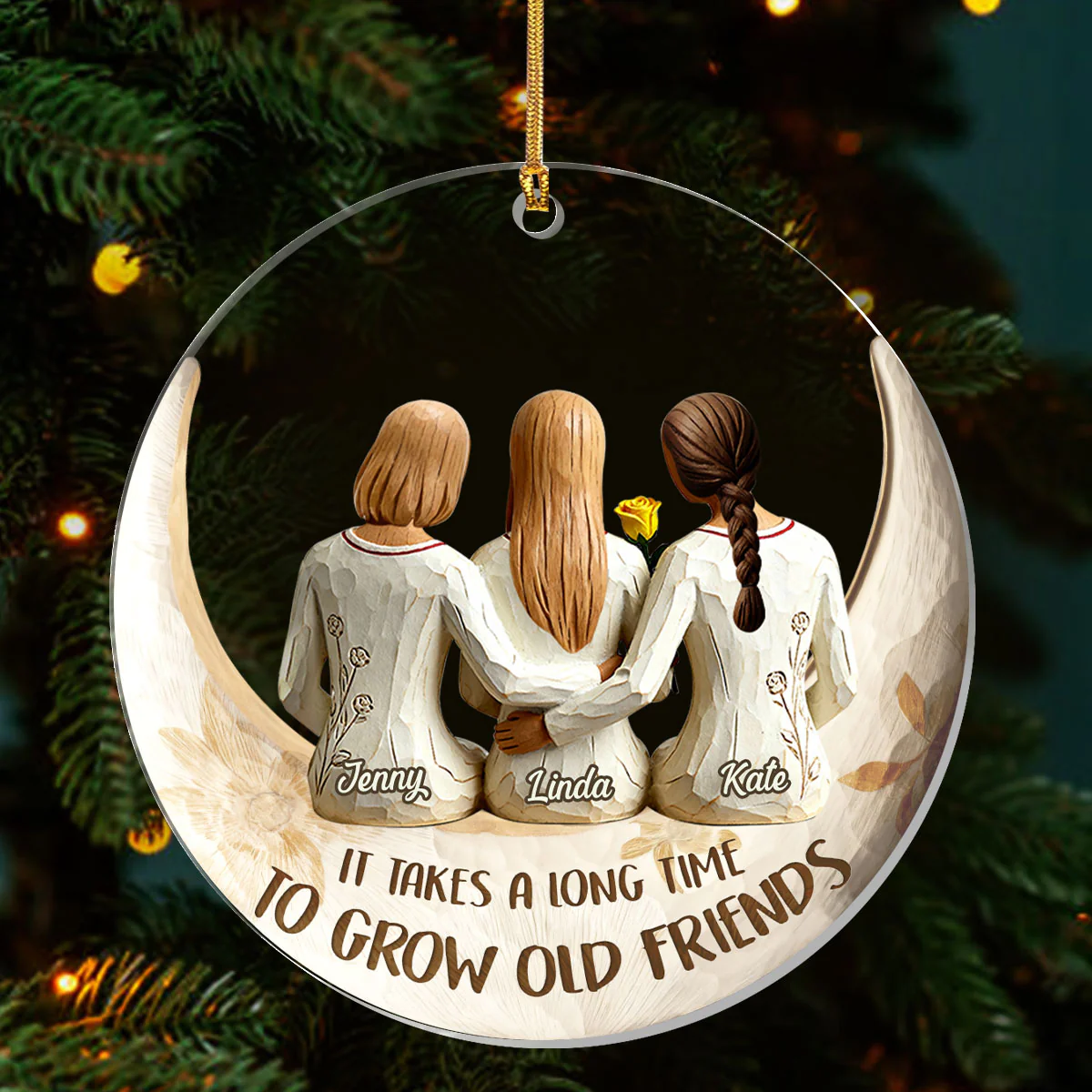 It Takes A Long Time - Personalized 1-Layer Acrylic Ornament - Image 3