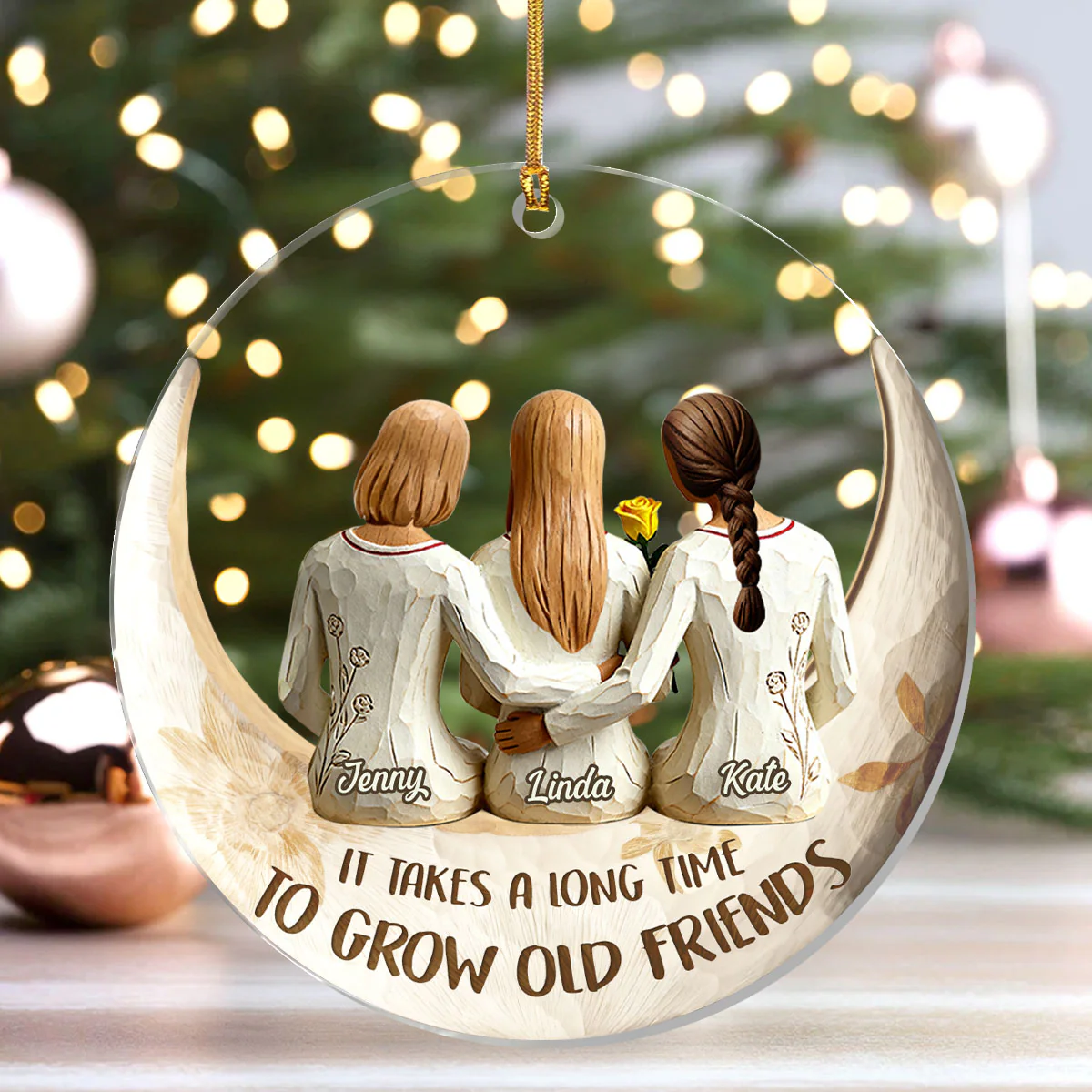 It Takes A Long Time - Personalized 1-Layer Acrylic Ornament - Image 4
