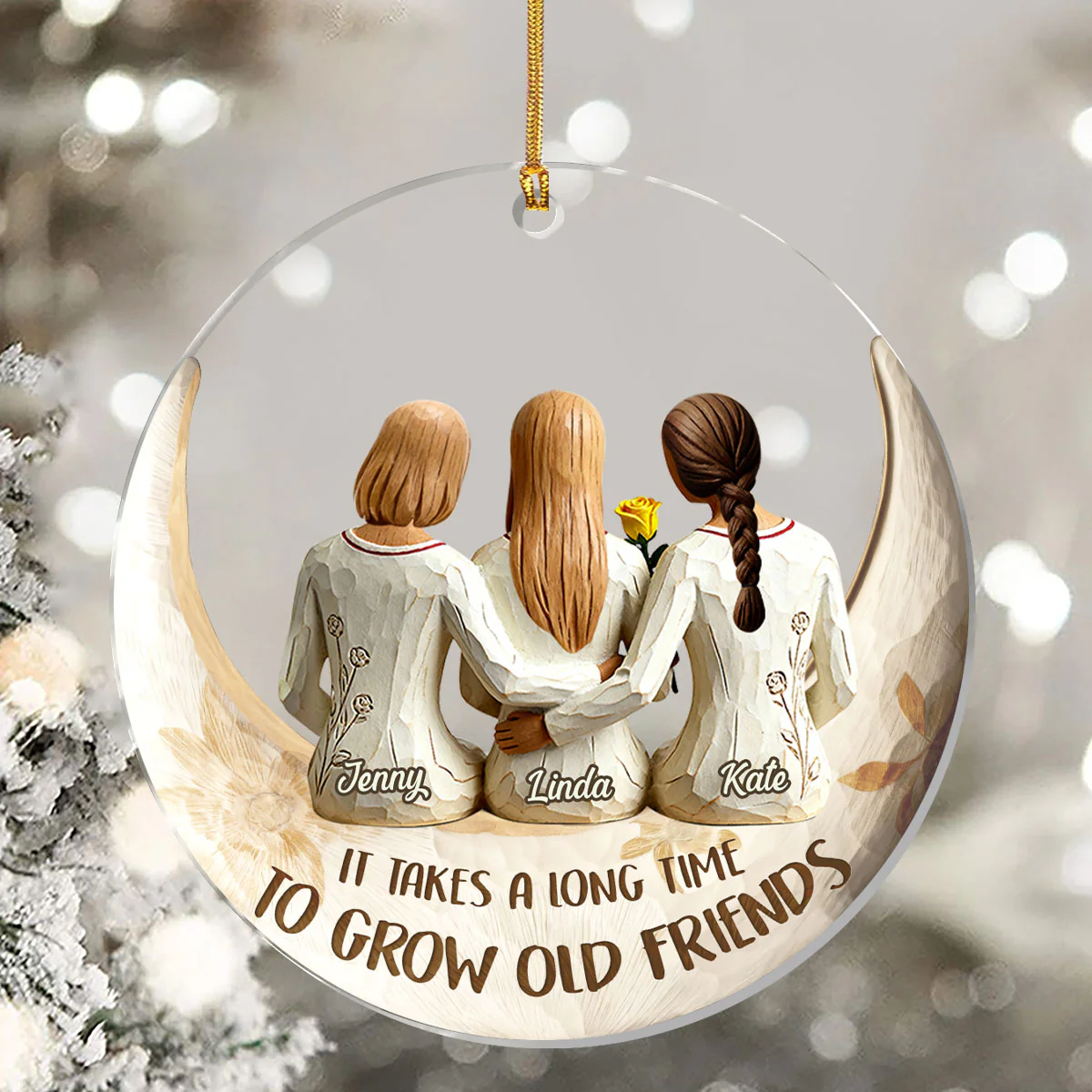 It Takes A Long Time - Personalized 1-Layer Acrylic Ornament - Image 5