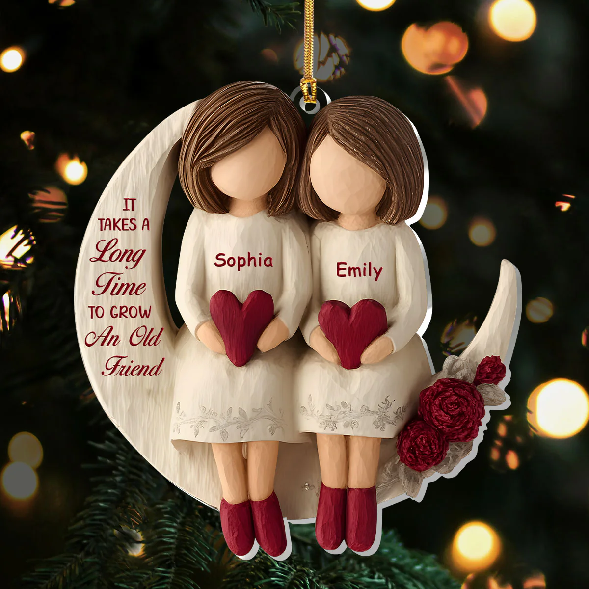 It Takes A Long Time To Grow An Old Friend - Personalized 1-Layer Acrylic Ornament