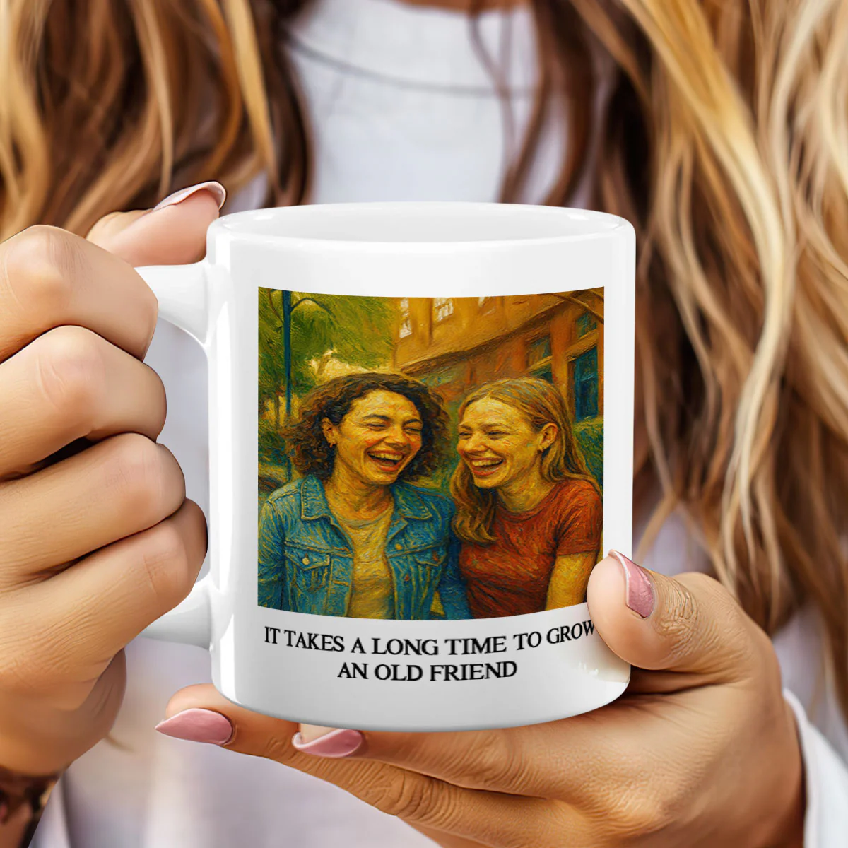 It Takes A Long Time To Grow An Old Friend - Personalized Ceramic Coffee Mug - Image 2