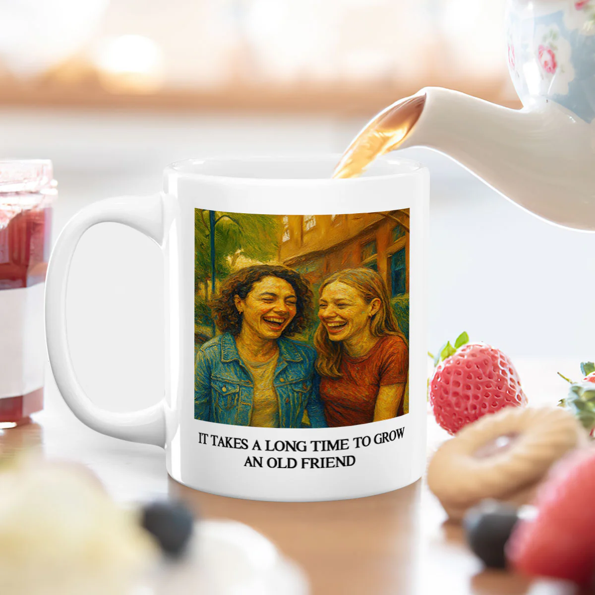 It Takes A Long Time To Grow An Old Friend - Personalized Ceramic Coffee Mug - Image 4