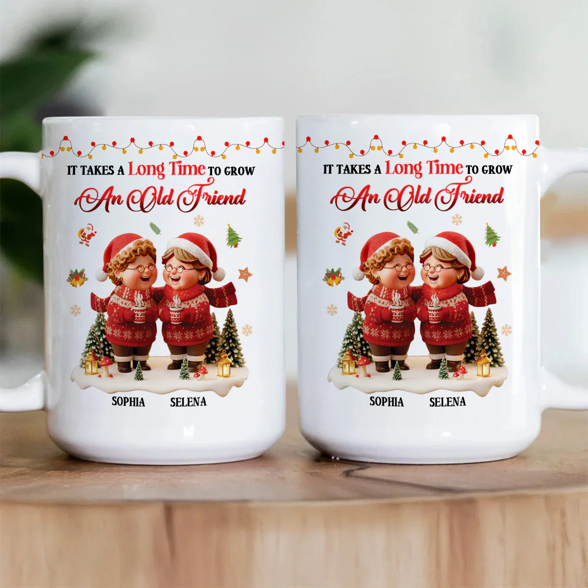 It Takes A Long Time To Grow  An Old Friend - Personalized Ceramic Coffee Mug - Image 3