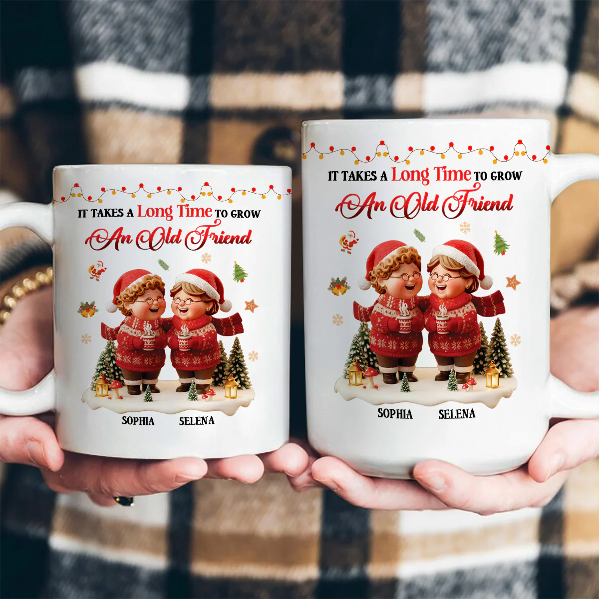 It Takes A Long Time To Grow  An Old Friend - Personalized Ceramic Coffee Mug - Image 4