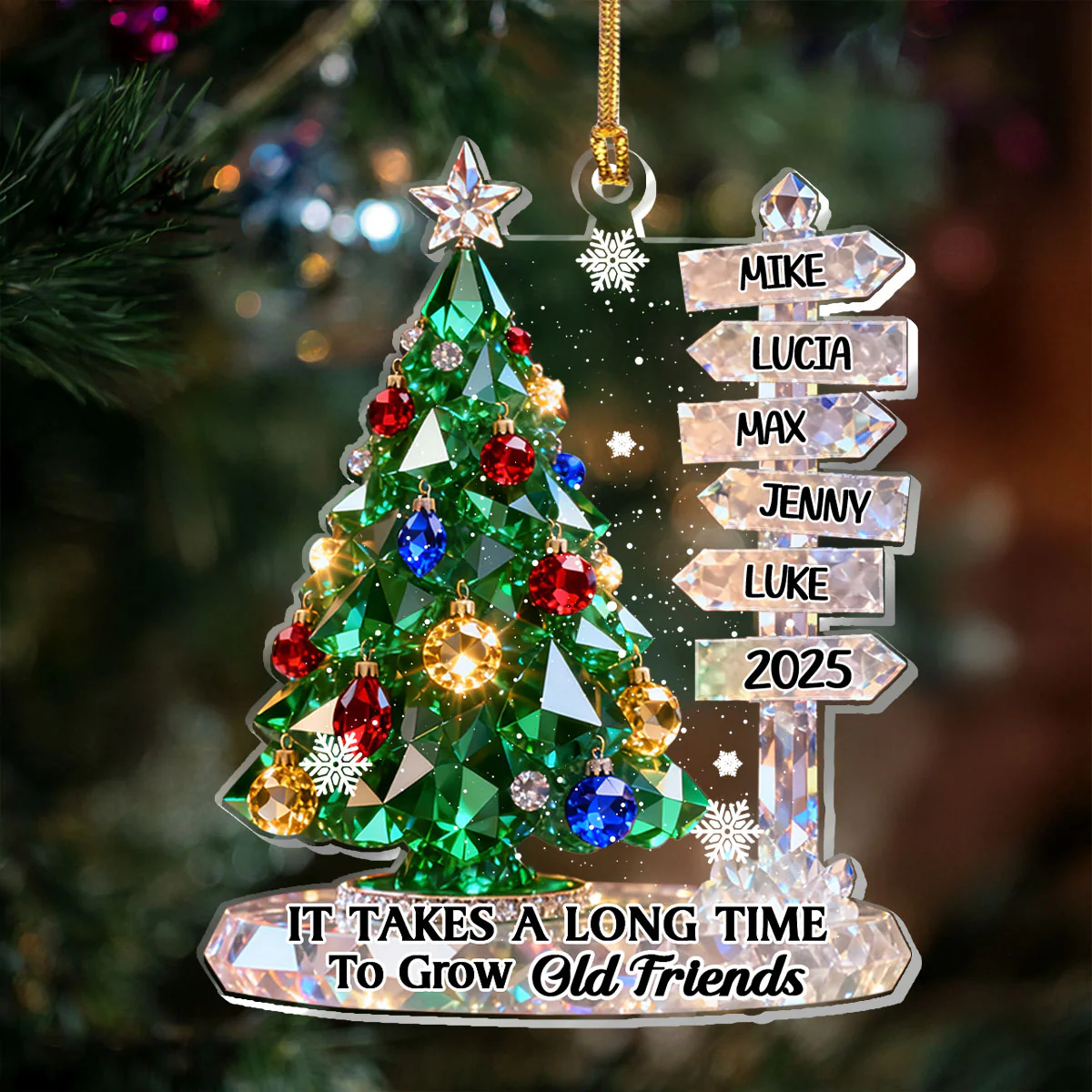 It Takes A Long Time To Grow Old Friends - Personalized 1-Layer Acrylic Ornament