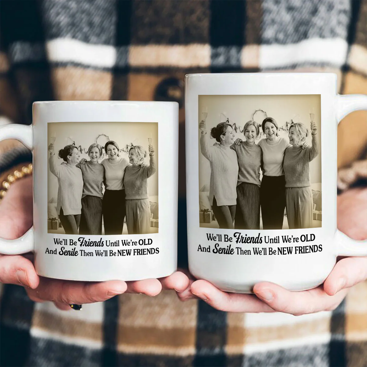 It Takes A Long Time To Grow Old Friends - Personalized Ceramic Coffee Mug - Image 4