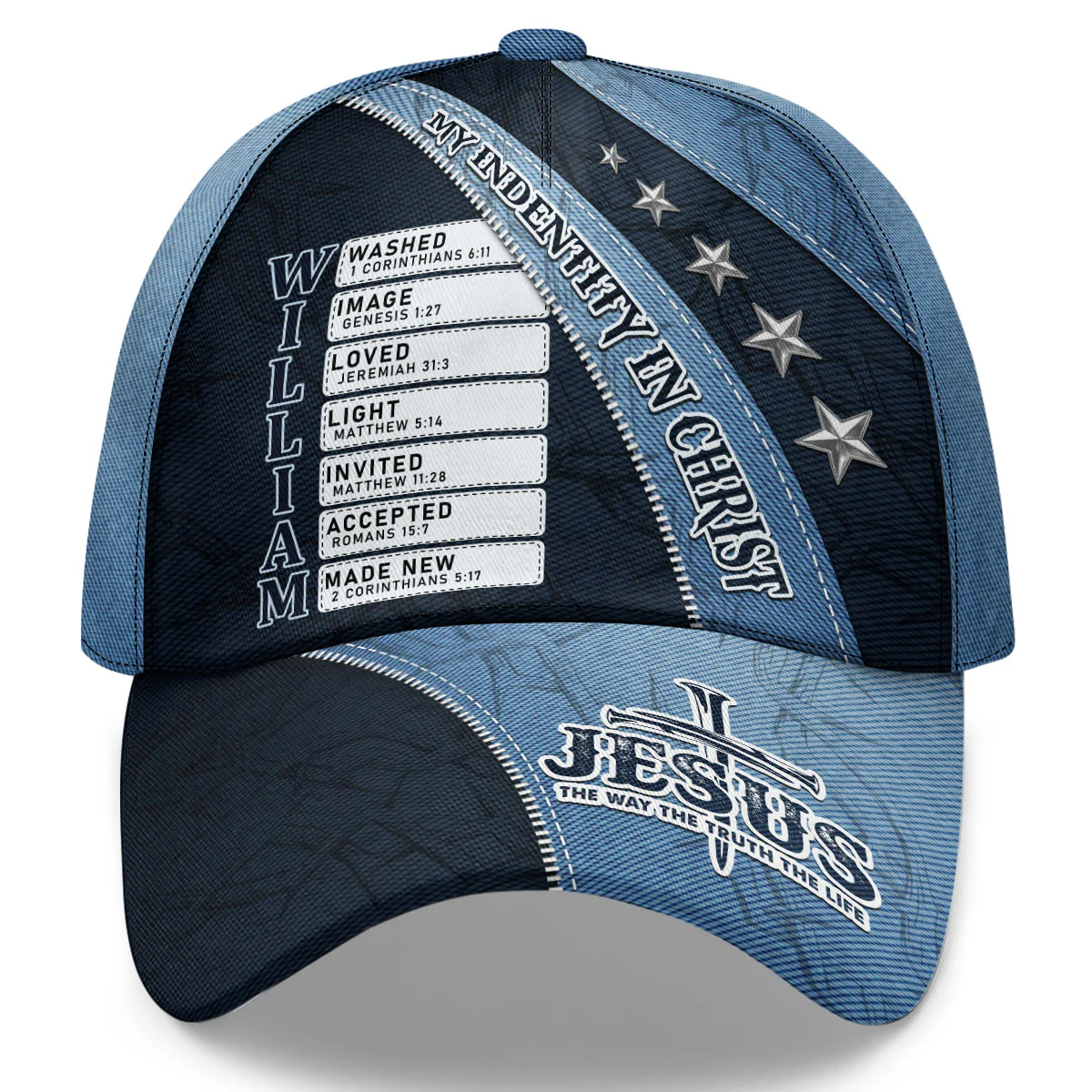 Jesus The Way The Truth The Life - Personalized Classic Cap