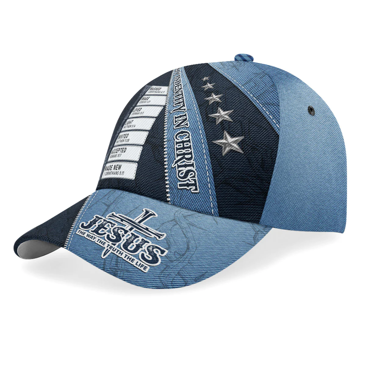 Jesus The Way The Truth The Life - Personalized Classic Cap - Image 4