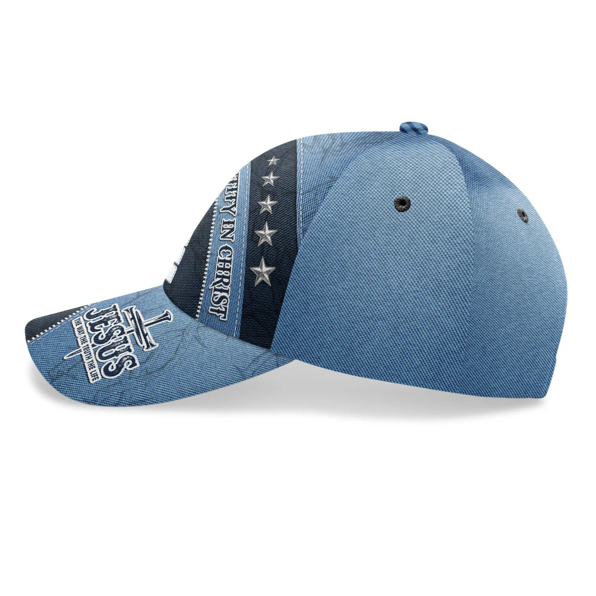 Jesus The Way The Truth The Life - Personalized Classic Cap - Image 5