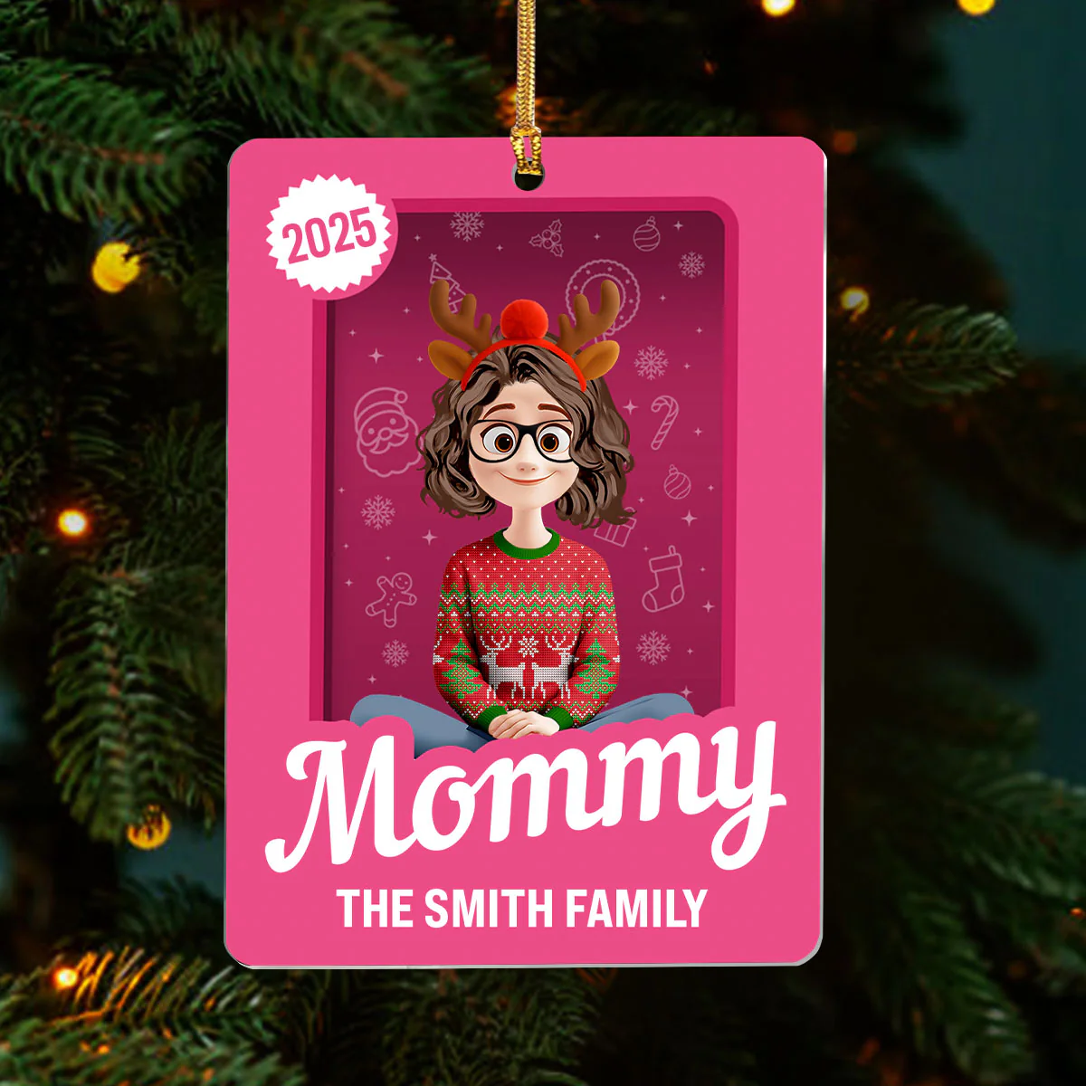 Joyful Family Toy Box - Personalized 1-Layer Acrylic Ornament - Image 3