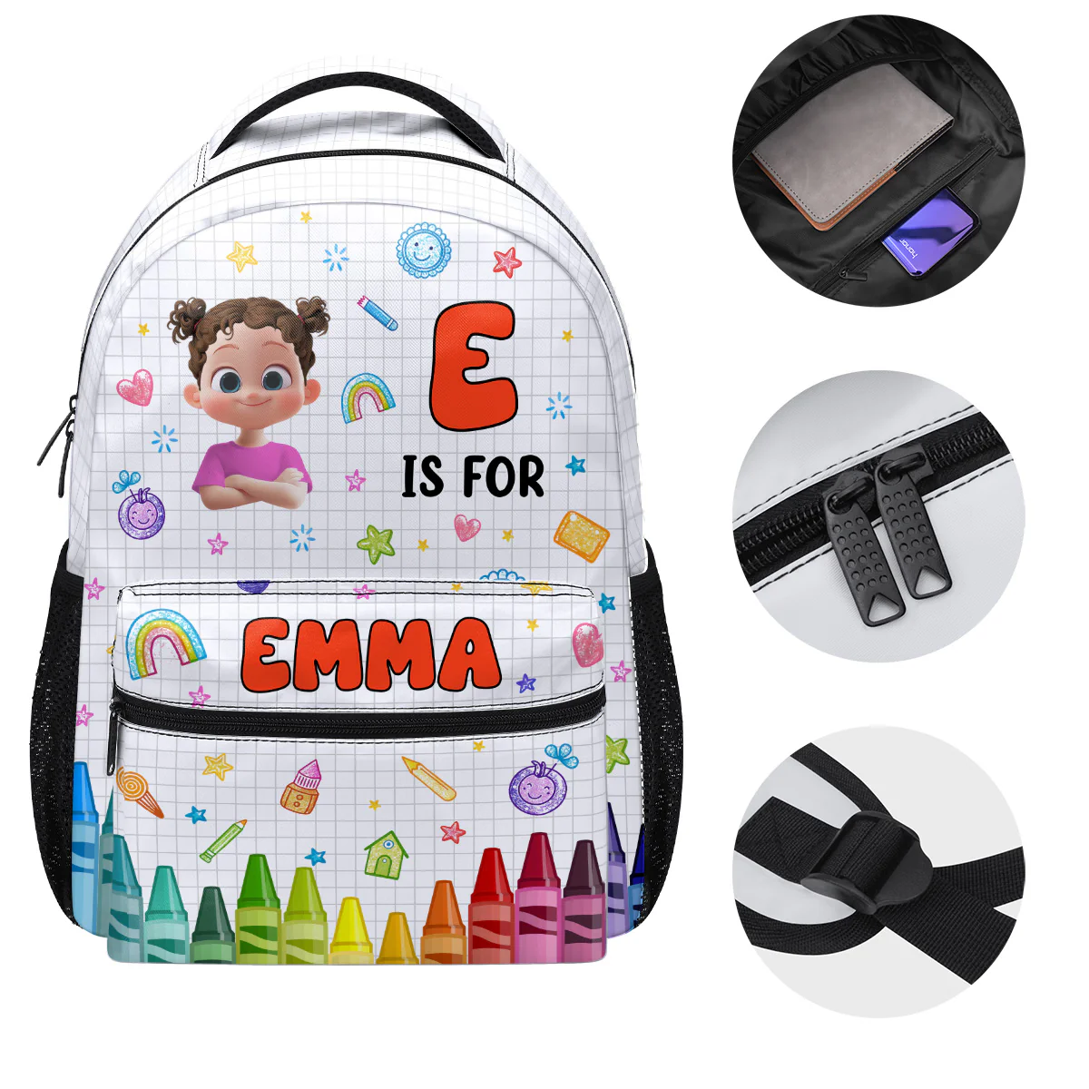 Joyful Kid's Name - Personalized Backpack - Image 7
