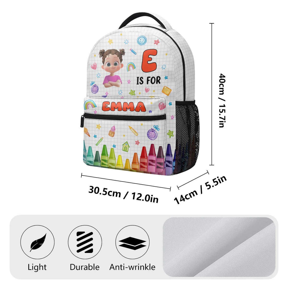 Joyful Kid's Name - Personalized Backpack - Image 8