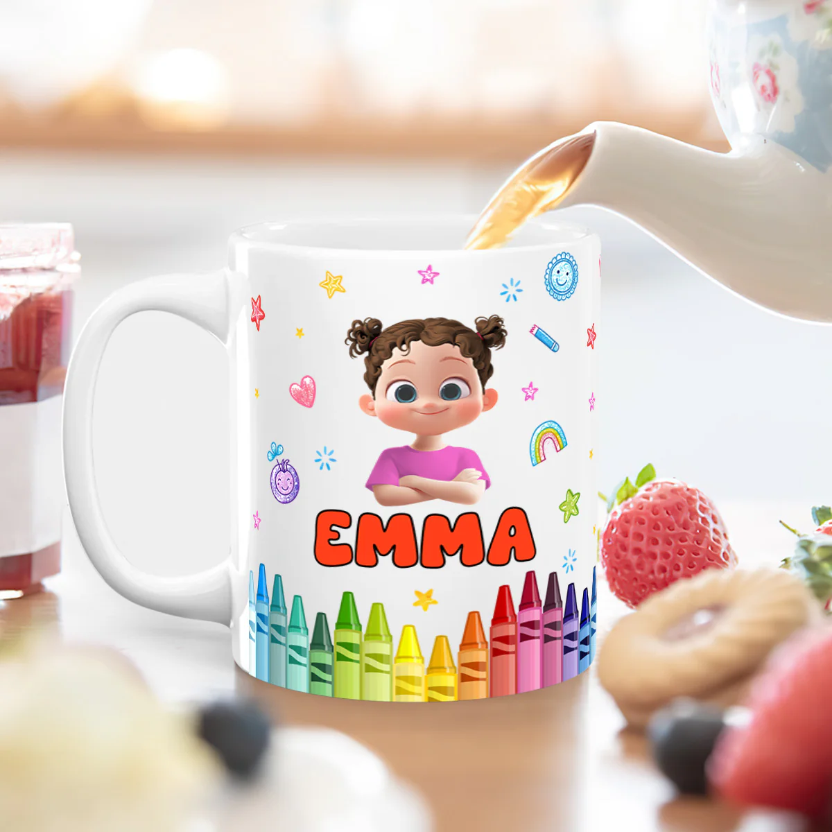 Joyful Kid's Name - Personalized Ceramic Coffee Mug - Image 4