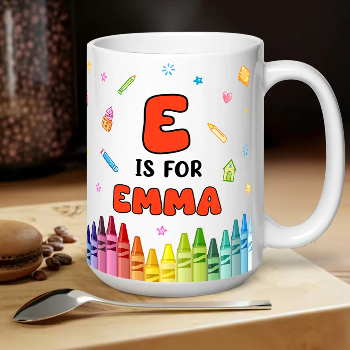 Joyful Kid's Name - Personalized Ceramic Coffee Mug - Image 5