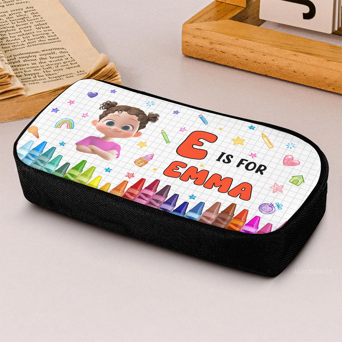Joyful Kid's Name - Personalized Pencil Case - Image 3