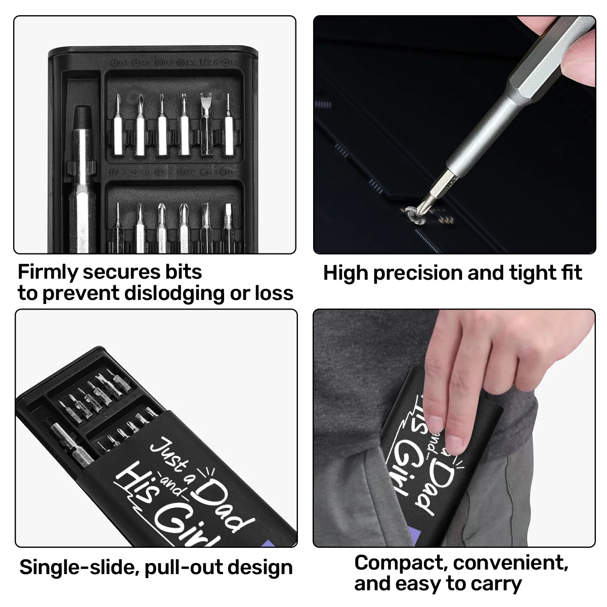 Just A Dad And His Girl - Personalized Screwdriver Set - Image 5
