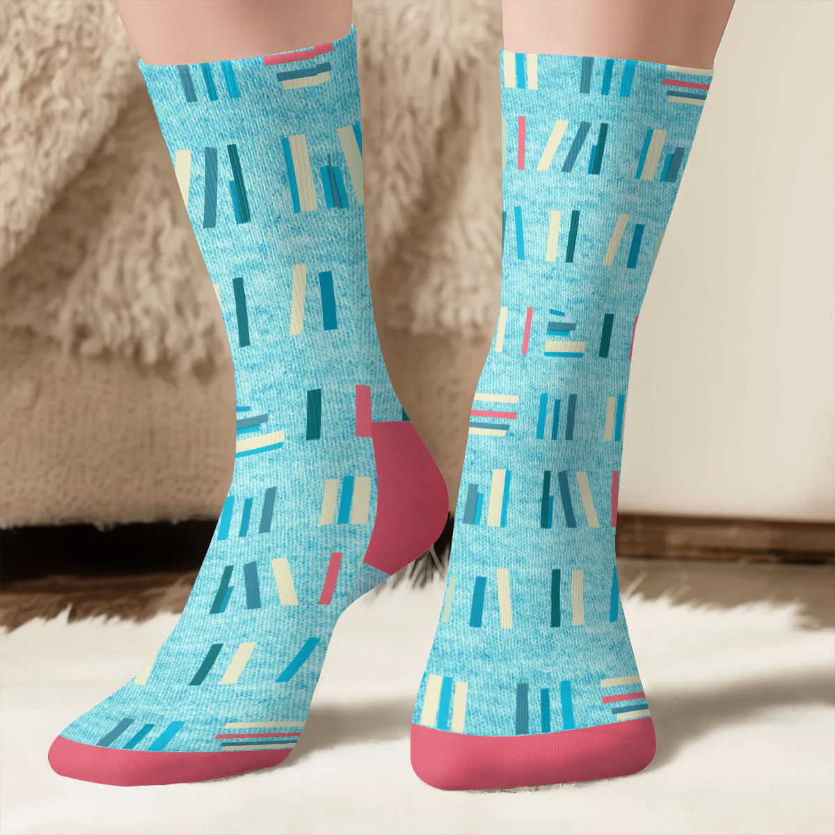 Just A Girl Who Loves Books - Personalized Custom Socks - Image 3