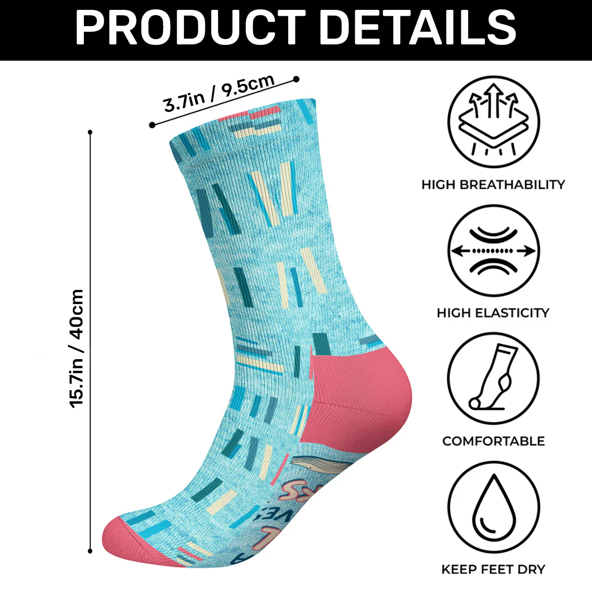 Just A Girl Who Loves Books - Personalized Custom Socks - Image 6