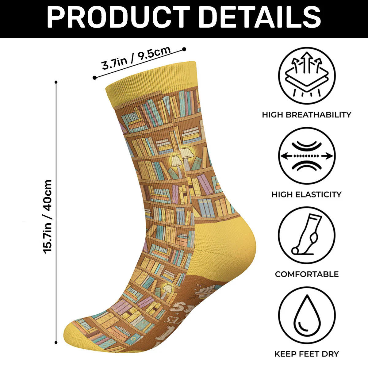 Just A Girl Who Loves Books - Personalized Custom Socks - Image 6