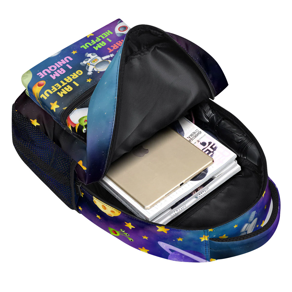 Kid Affirmations And Initial Name - Personalized Backpack - Image 5