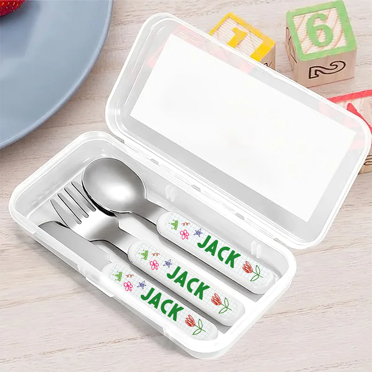 Kid Affirmations - Personalized Cutlery Set - Image 3
