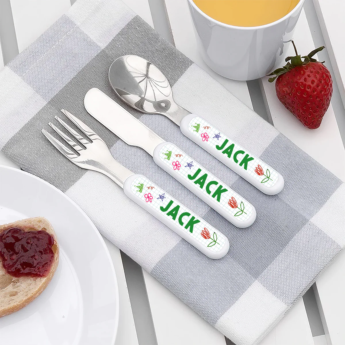 Kid Affirmations - Personalized Cutlery Set - Image 4