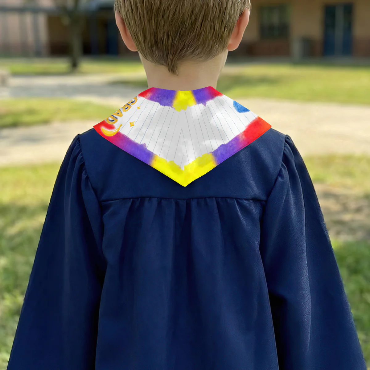 Kid Crayons Graduation Custom Name - Personalized Kid Graduation Stole - Image 3
