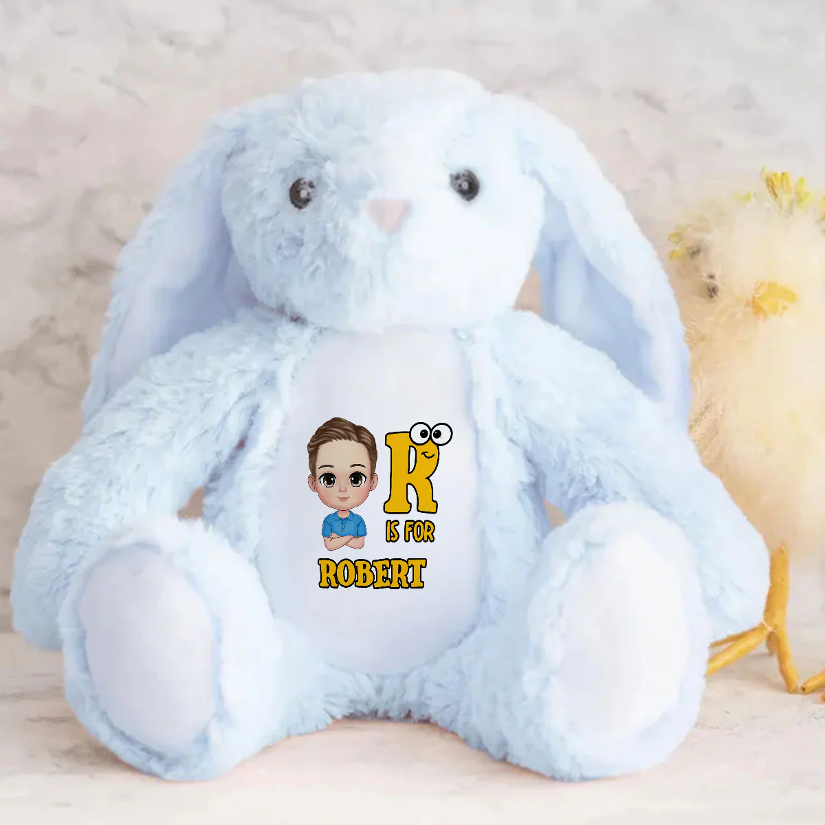 Kid's Name - Personalized Stuffed Bunny - Image 4