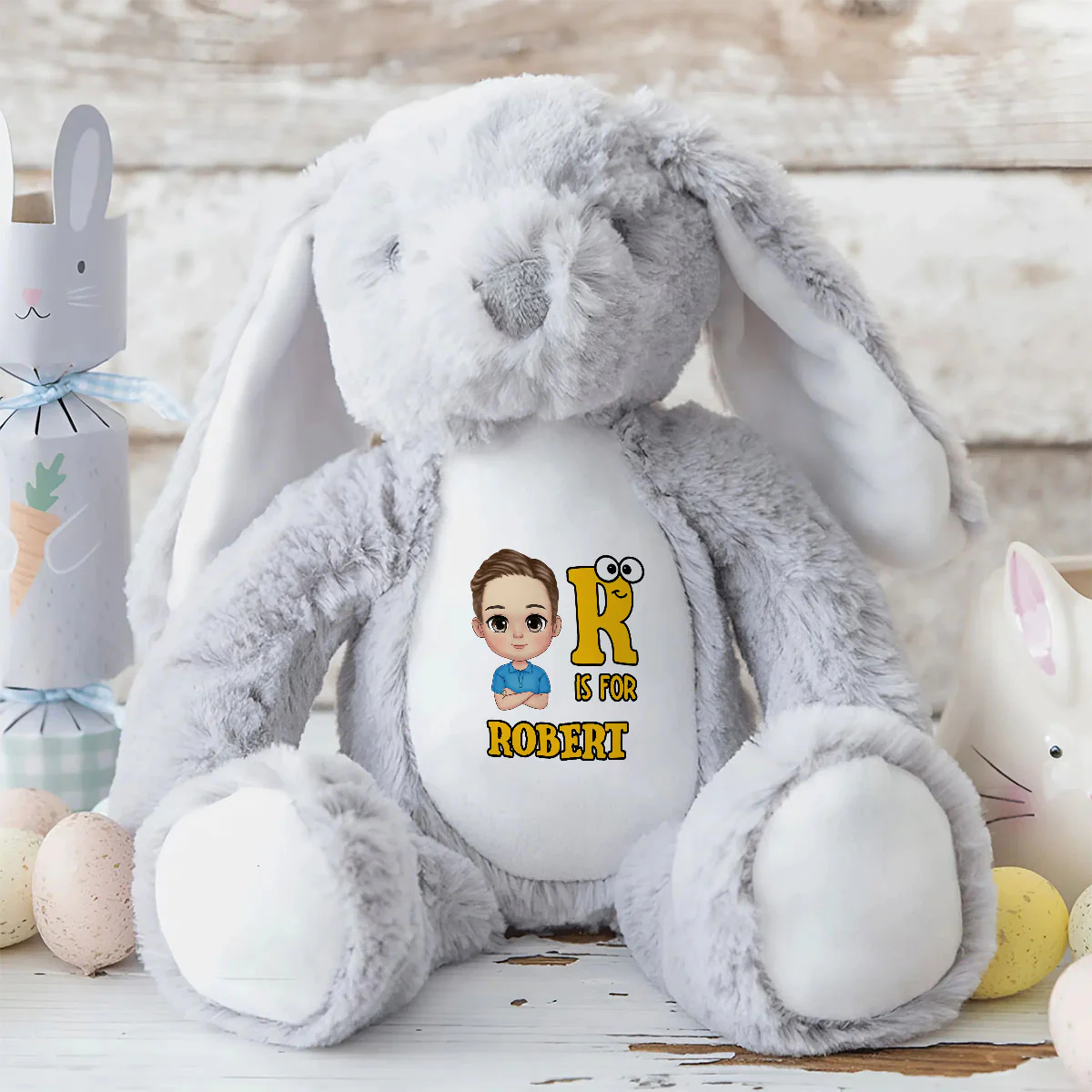 Kid's Name - Personalized Stuffed Bunny - Image 8