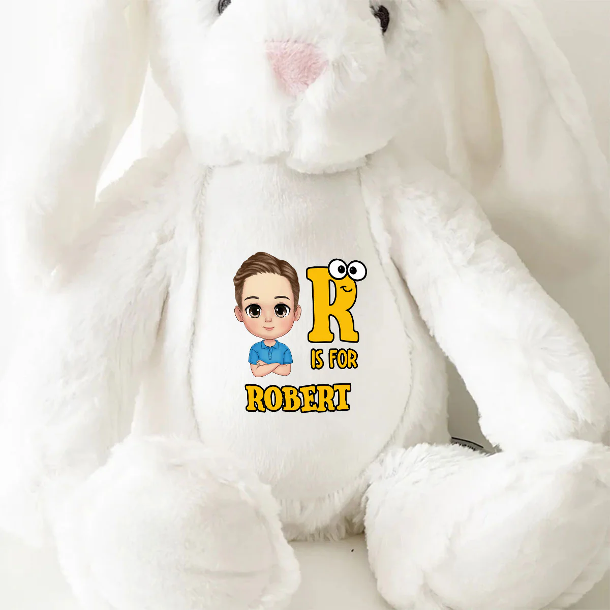 Kid's Name - Personalized Stuffed Bunny - Image 9